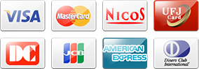 VISA/MasterCard/NICOS/UFJ/DC/JCB/AMEX/Diners