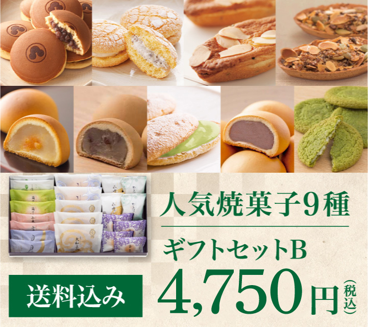 人気焼菓子9種 送料込 ギフトセットB 4,300円（税込）